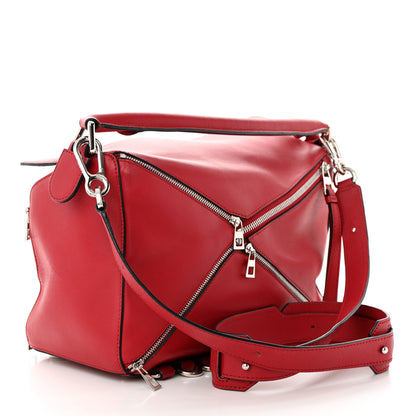 Loewe Calfskin Zipper Puzzle Bag Red 3 of 15