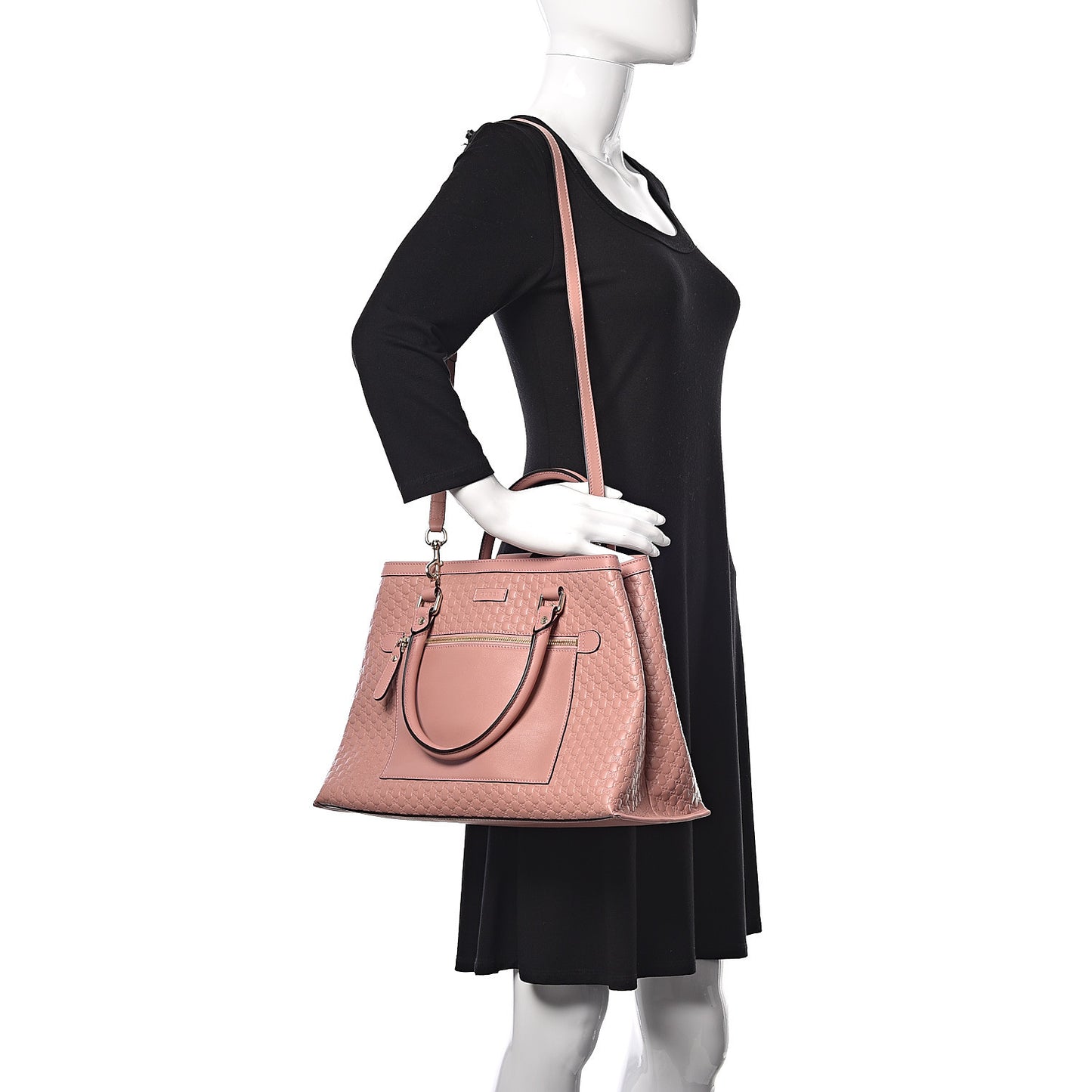 Soft Microguccissima Medium Tote Soft Pink