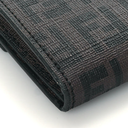 Fendi Zucchino Spalmati Forever Continental Wallet Moro Black 6 of 7
