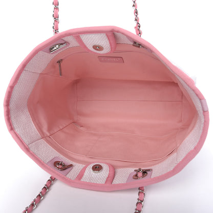 Chanel Canvas Small Deauville Tote Light Pink 5 of 10