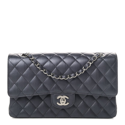 Chanel Iridescent Calfskin Quilted Medium Double Flap Charcoal 1 of 5