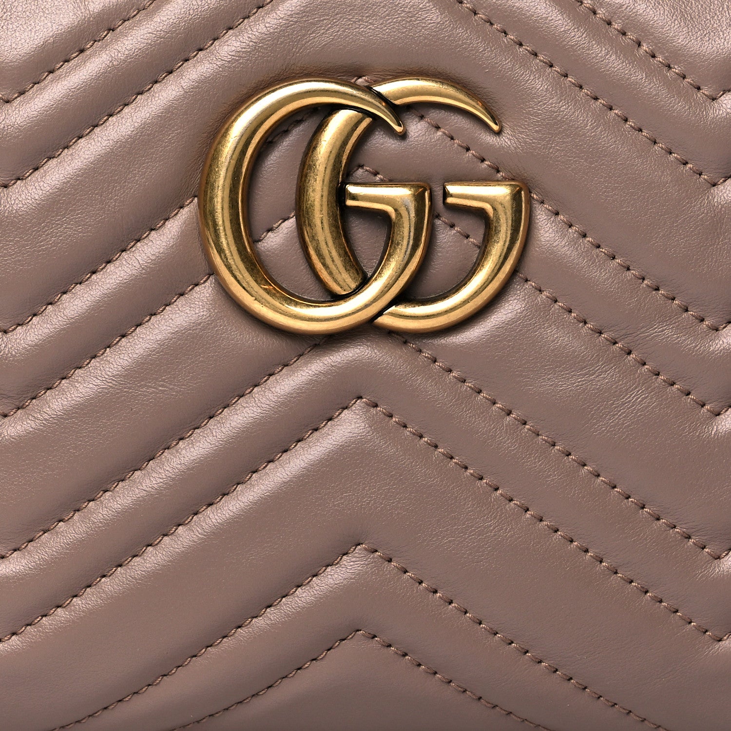 Gucci Calfskin Matelasse Small GG Marmont Chain Shoulder Bag Porcelain Rose 9 of 11