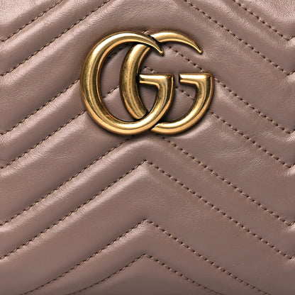 Gucci Calfskin Matelasse Small GG Marmont Chain Shoulder Bag Porcelain Rose 9 of 11