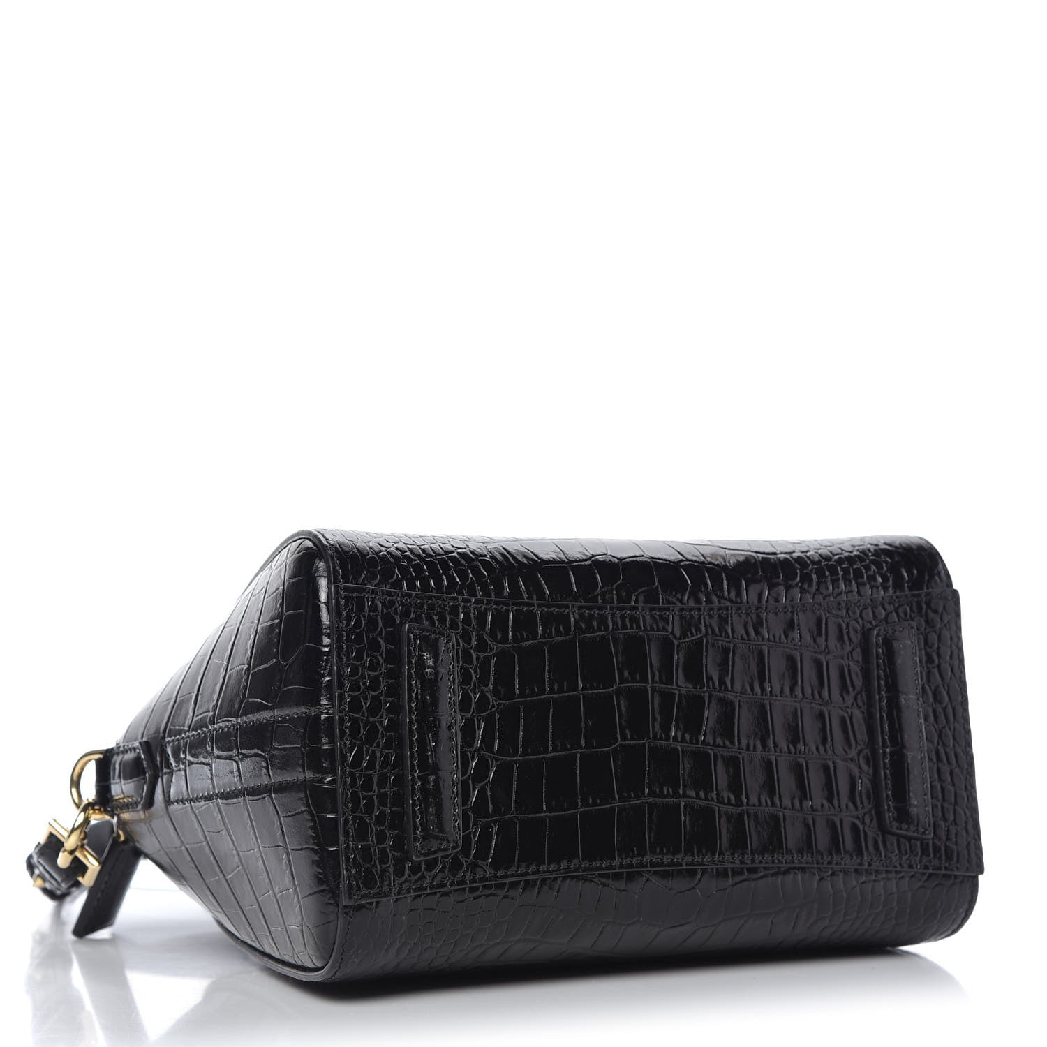 Givenchy Calfskin Crocodile Embossed Mini Antigona Black 4 of 9