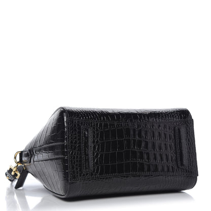 Givenchy Calfskin Crocodile Embossed Mini Antigona Black 4 of 9