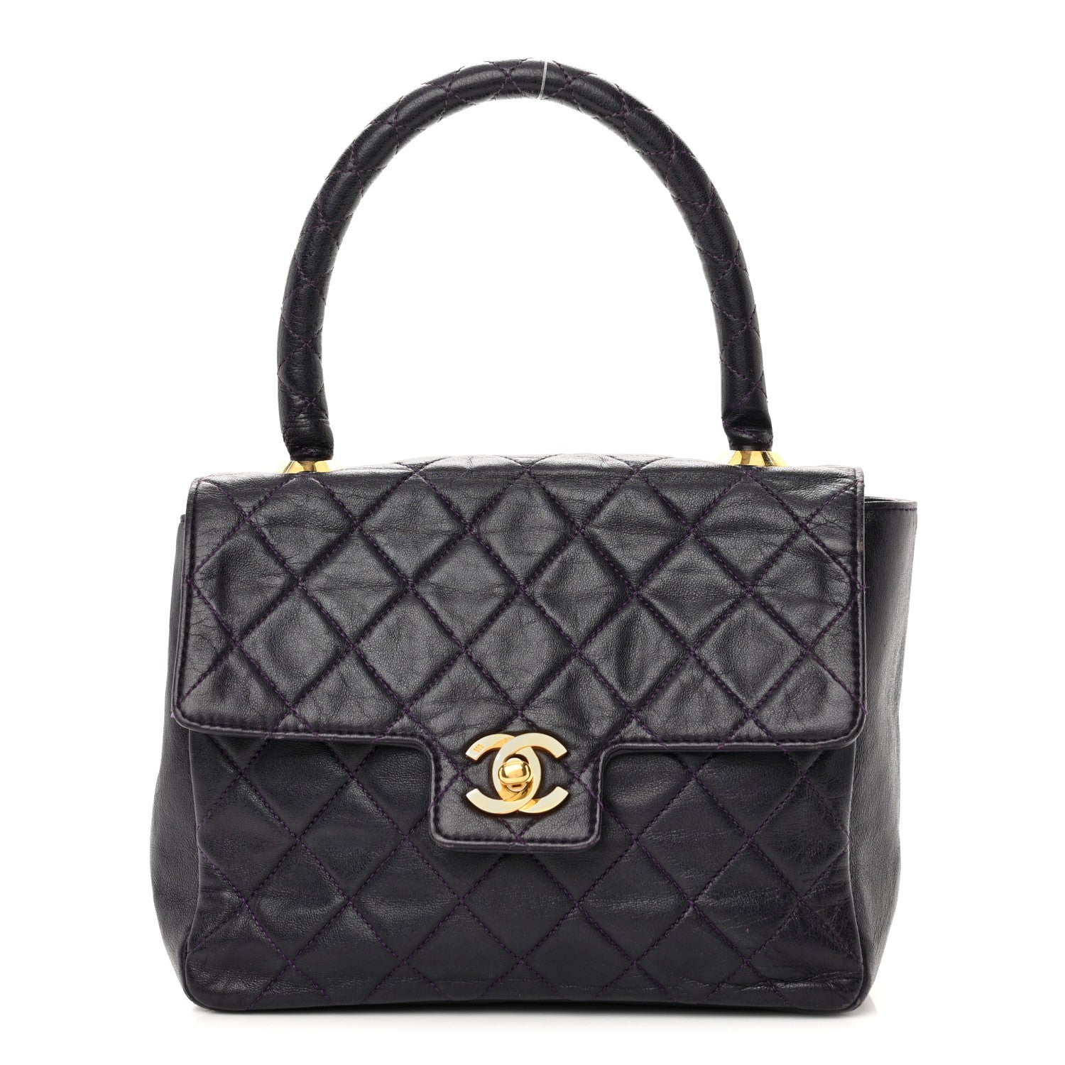 Chanel Lambskin Quilted Medium Kelly Flap Purple 1 of 23