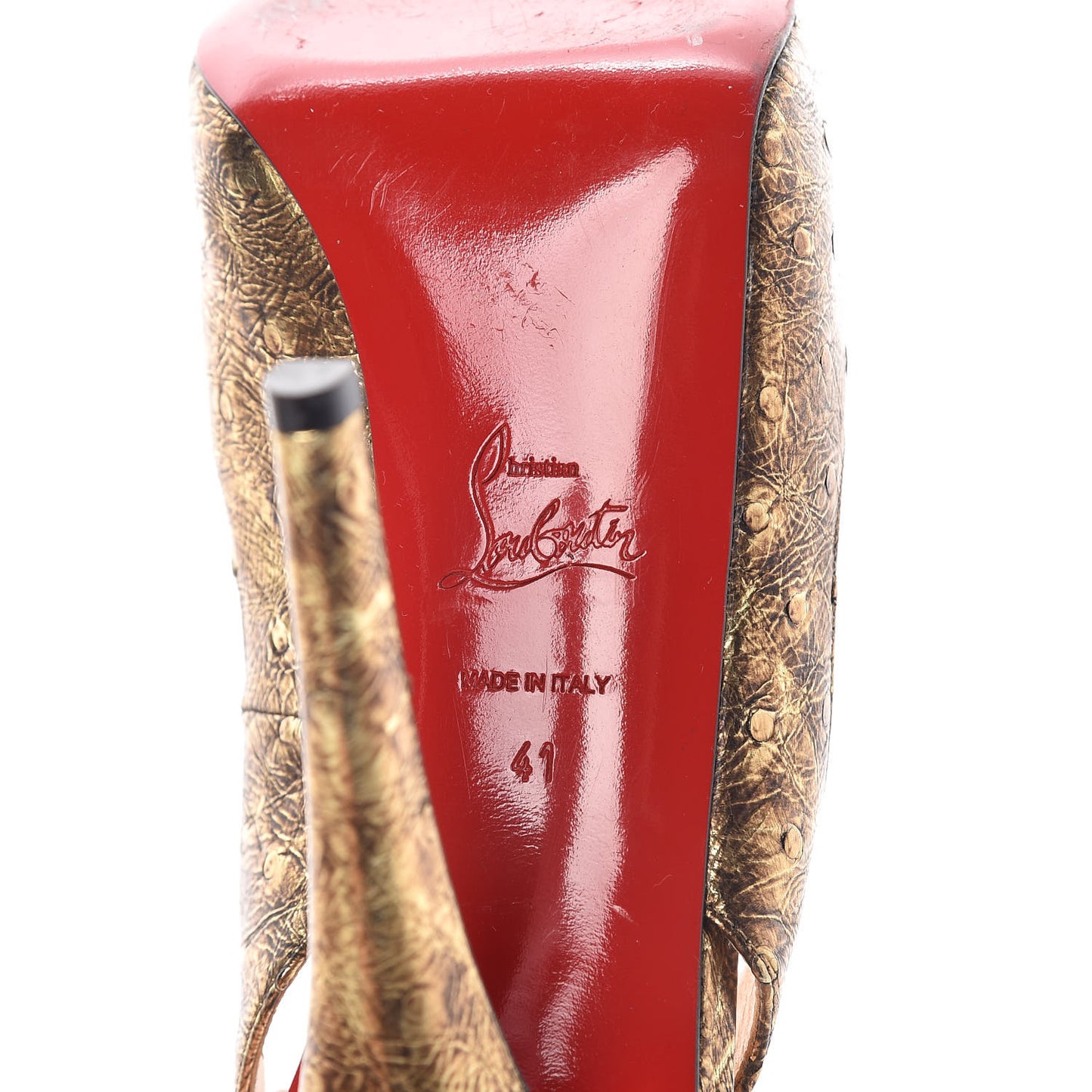 Ostrich No Prive 120 Pumps 41 Gold