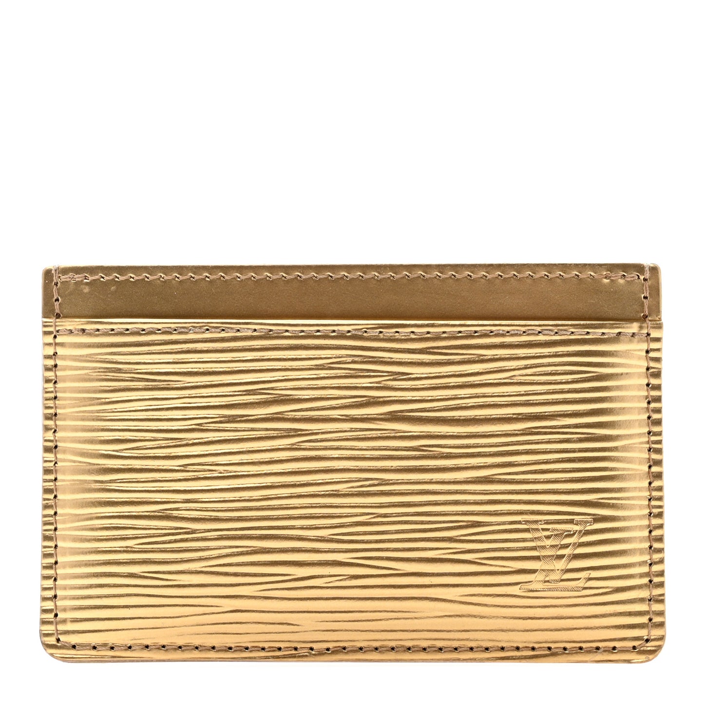 Epi Card Holder Gold
