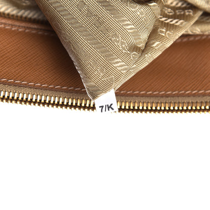 Prada Saffiano Medium Galleria Double Zip Tote Caramel 9 of 9
