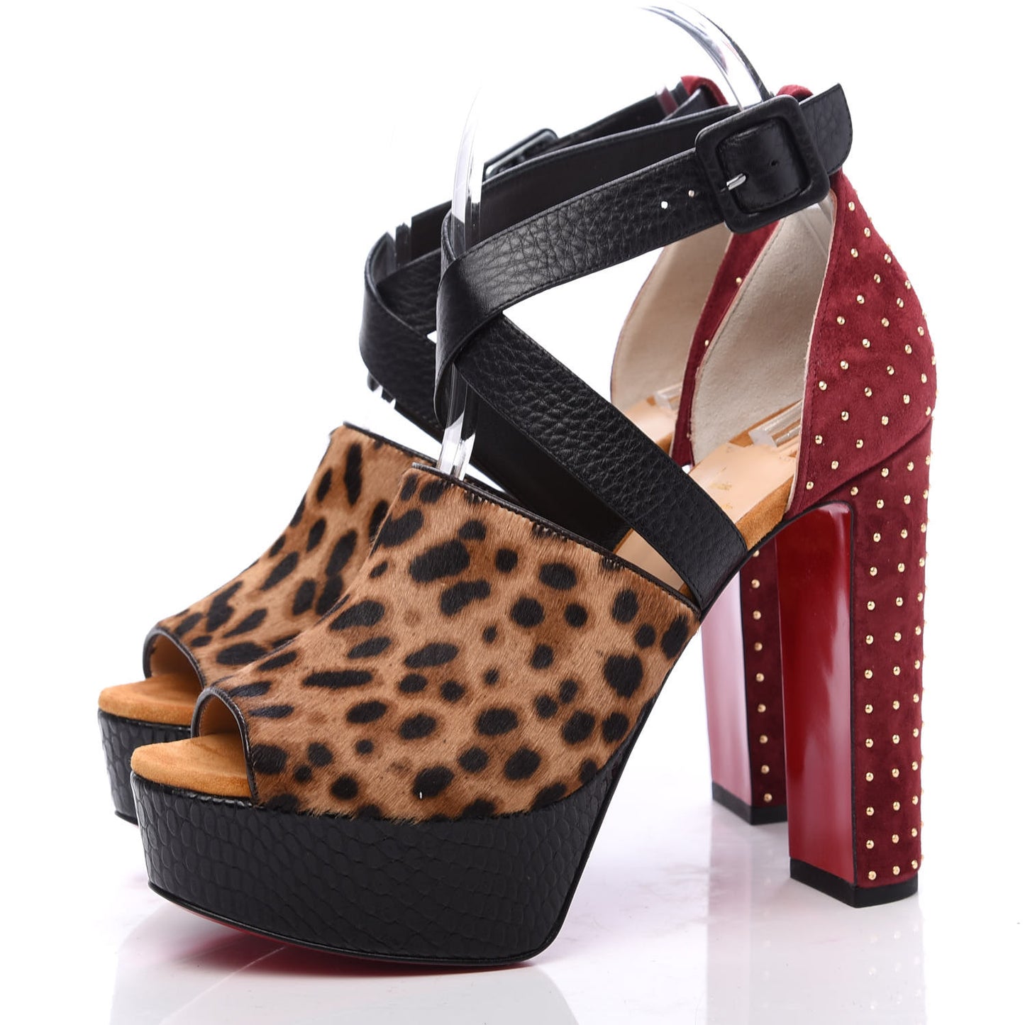 Calf Hair Leopard Print Bingirl Plume 130 Pump 37 Multicolor