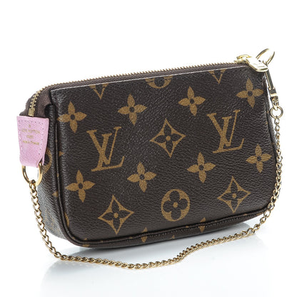 Louis Vuitton Monogram 2016 Christmas Animation Mini Pochette Accessories Rose Ballerine 3 of 8