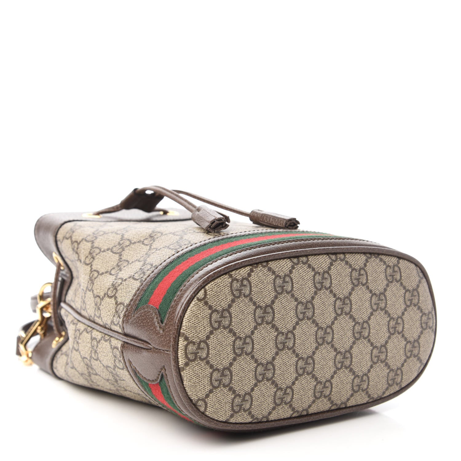 Gucci GG Supreme Monogram Web Small Ophidia Bucket Bag Brown 4 of 10