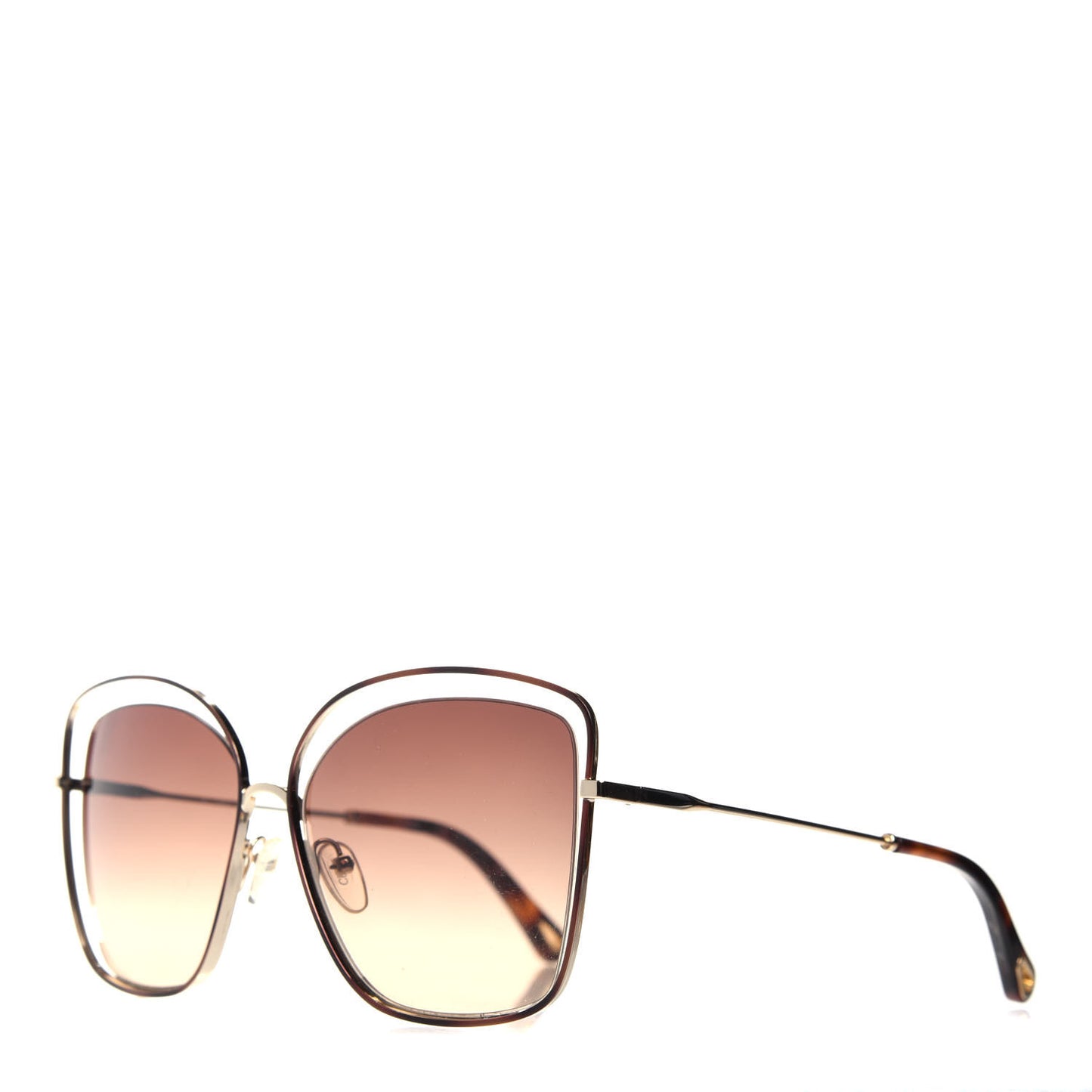Poppy Cutout Square Sunglasses CE133S Havana Brown