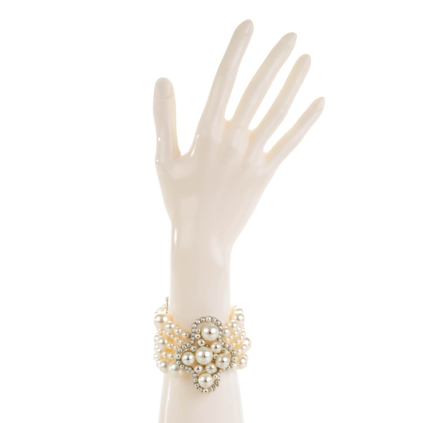 Pearl Multi Strand Bracelet Silver