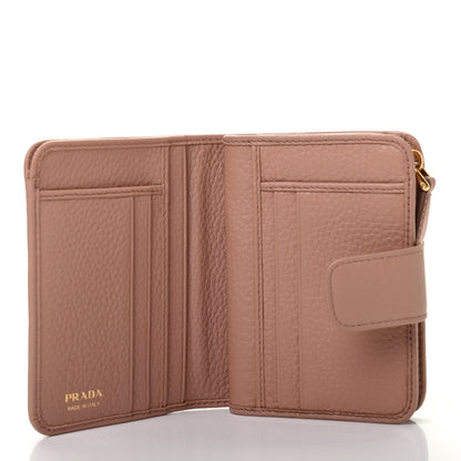 Prada Vitello Grain Compact Wallet Cipria 5 of 10