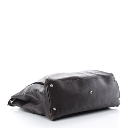 Fendi Goatskin Large Peekaboo Iconic Satchel Moro Grigio 4 of 24