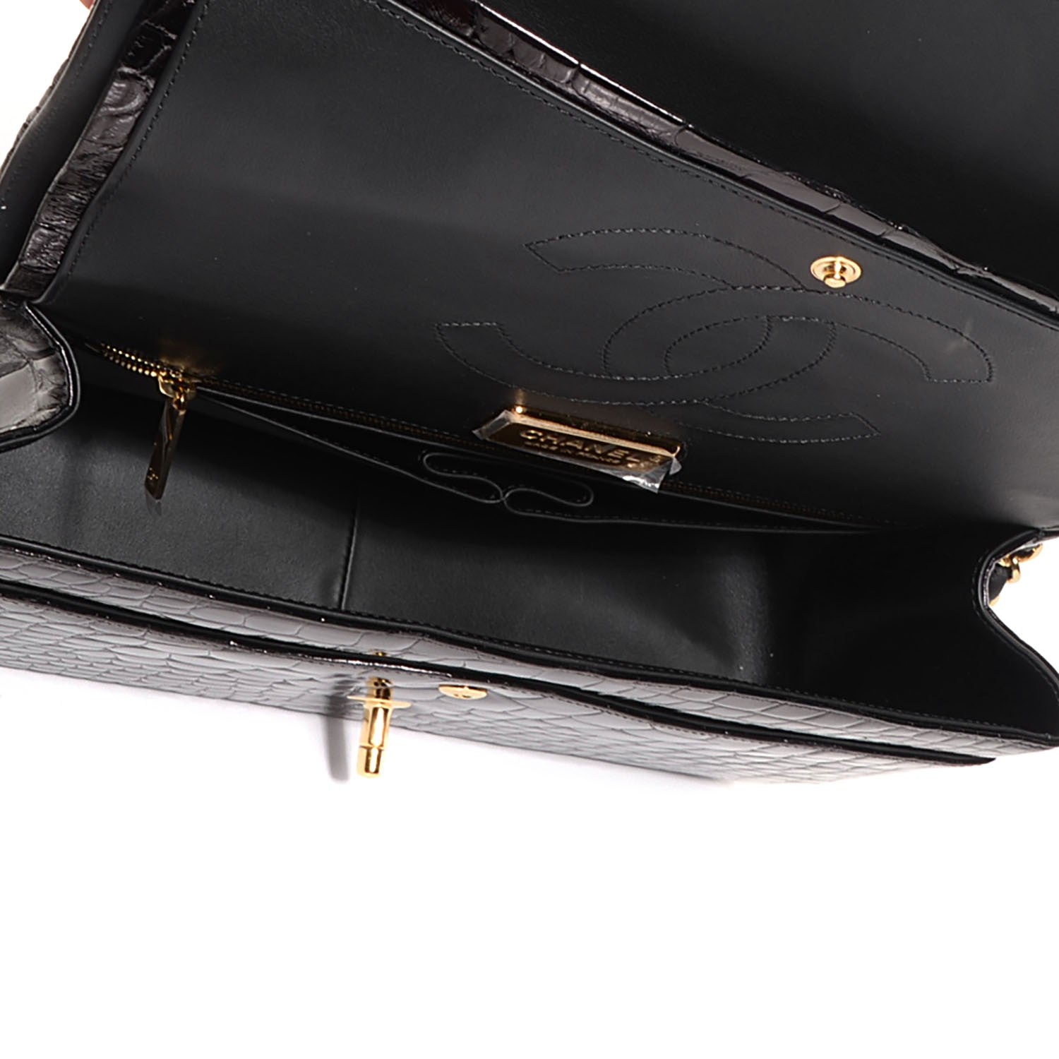 Chanel Alligator Jumbo Double Flap Black 5 of 8