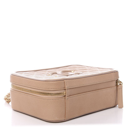 Chanel Caviar Quilted Medium CC Filigree Vanity Case Beige 3 of 8