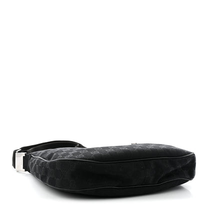 Gucci Monogram Medium Half Moon Hobo Black 4 of 10
