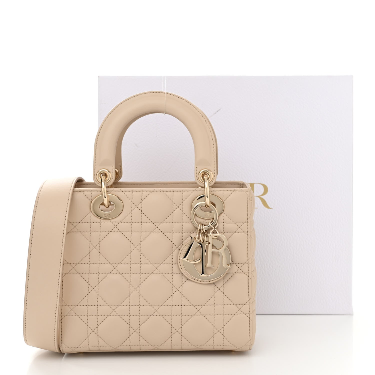 Christian Dior Lambskin Cannage Small My ABCDior Lady Dior Beige 11 of 11