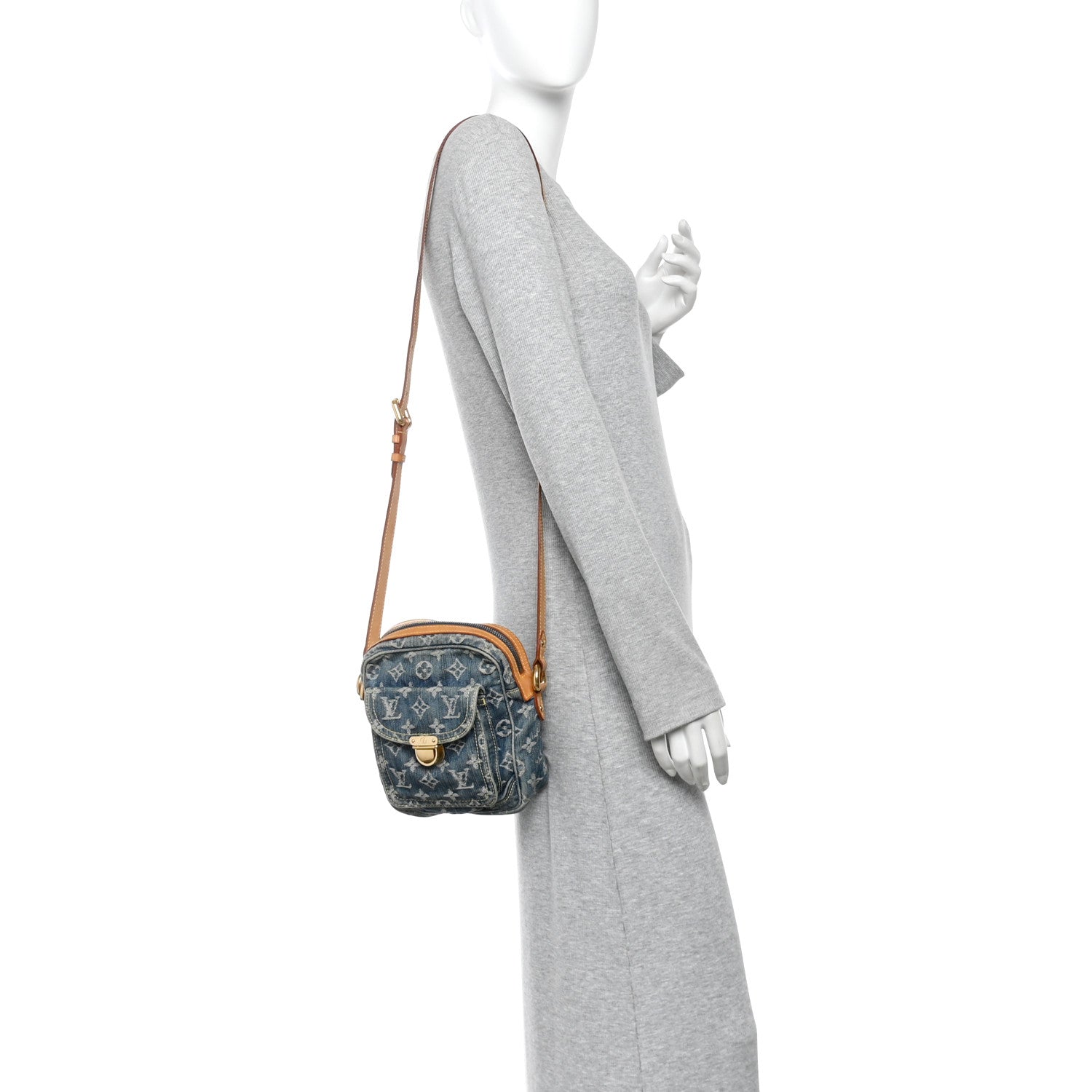 Louis Vuitton Denim Camera Bag Blue 2 of 11