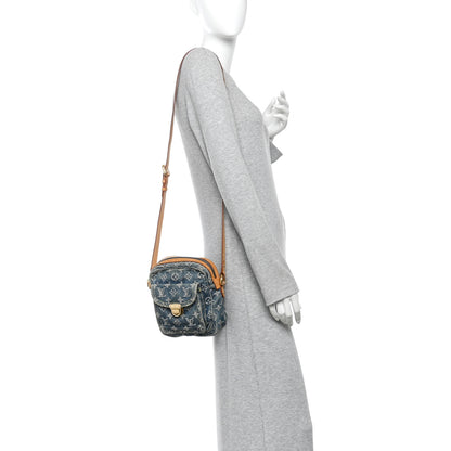 Louis Vuitton Denim Camera Bag Blue 2 of 11