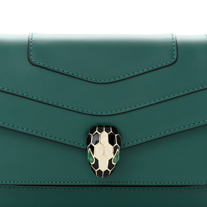 Bulgari Calfskin Serpenti Forever East West Shoulder Bag Emerald Green 8 of 10