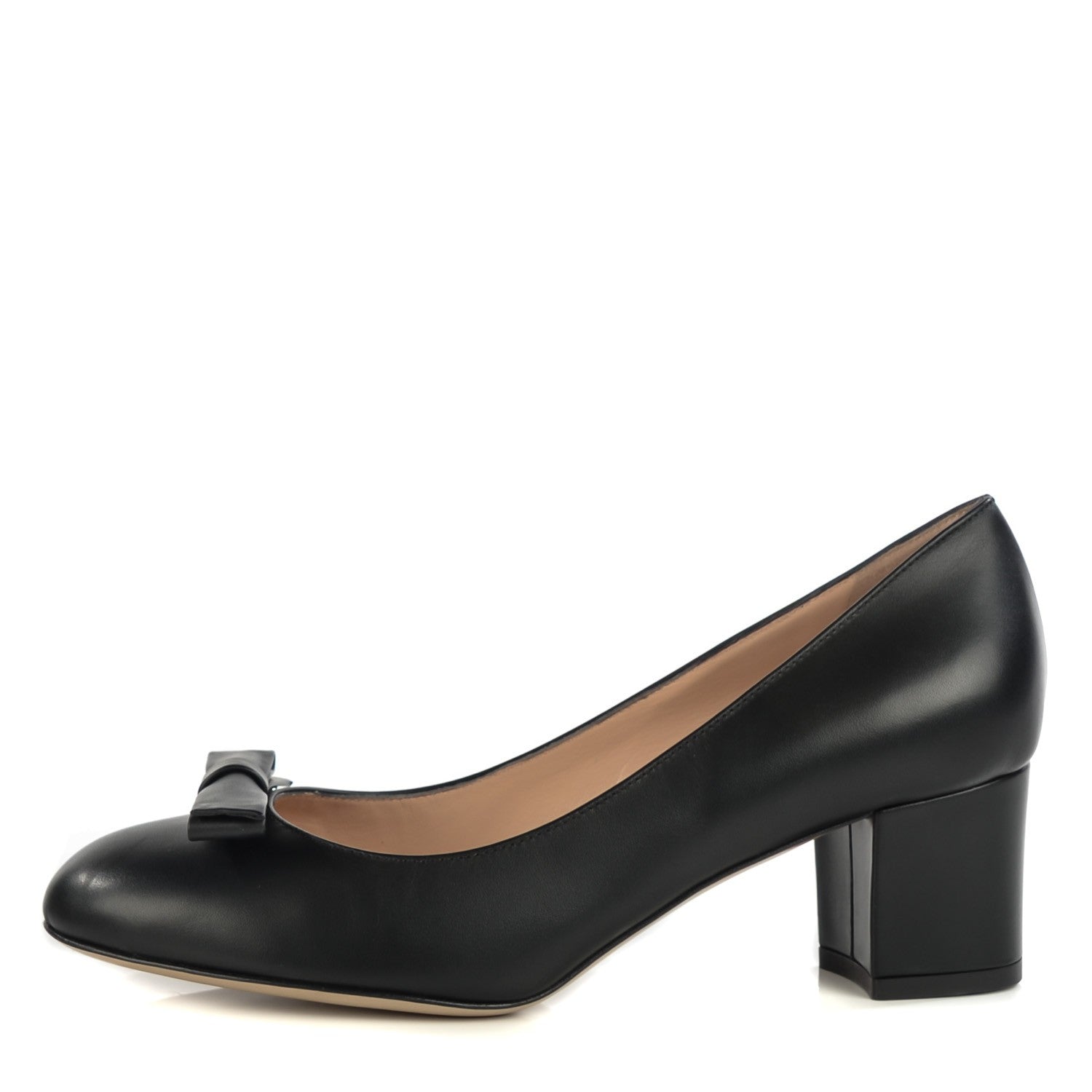 Valentino Garavani Calfskin Bow Pumps 37 Black 1 of 9