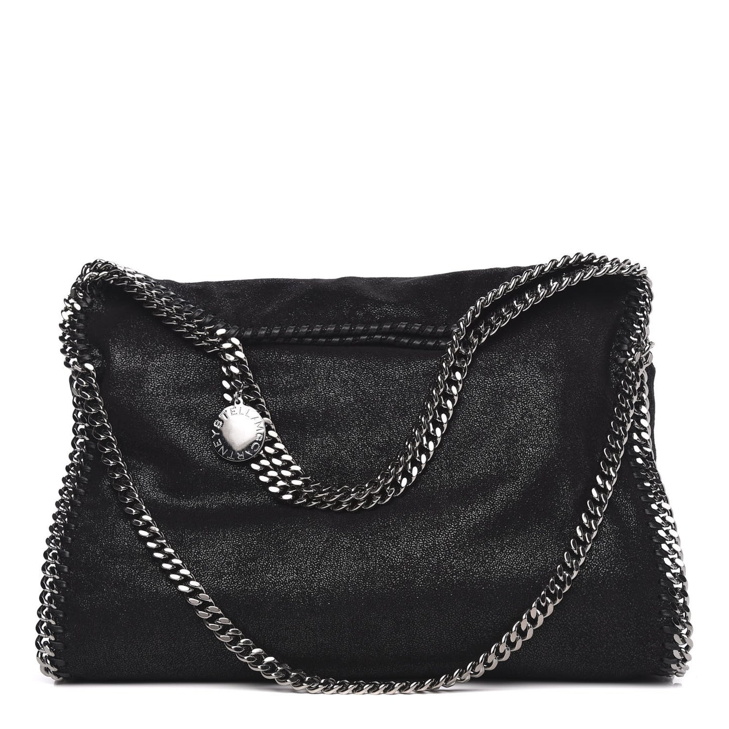 Shaggy Deer Small Falabella Fold Over Tote Black