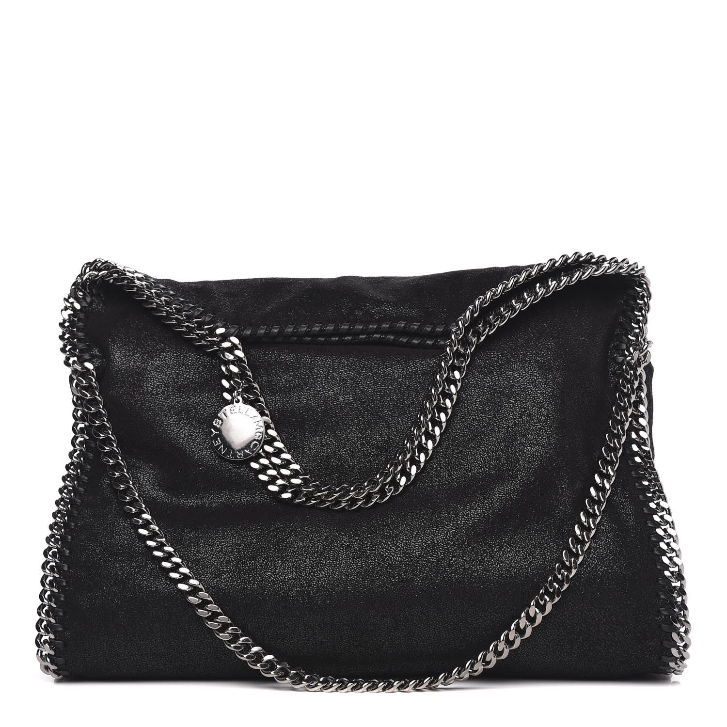 Stella McCartney Shaggy Deer Small Falabella Fold Over Tote Black 1 of 9