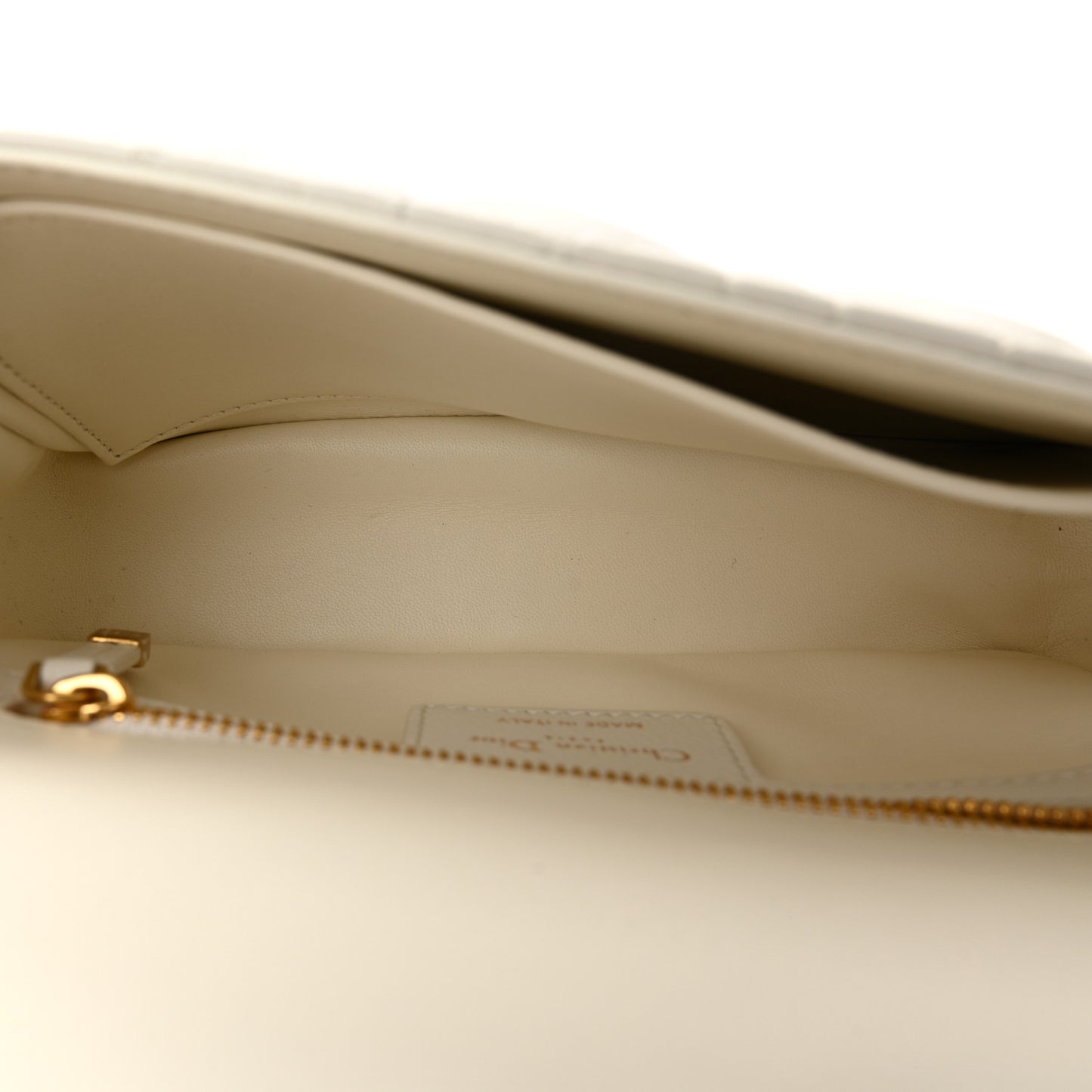 Lambskin Cannage Small Caro Bag Ivory