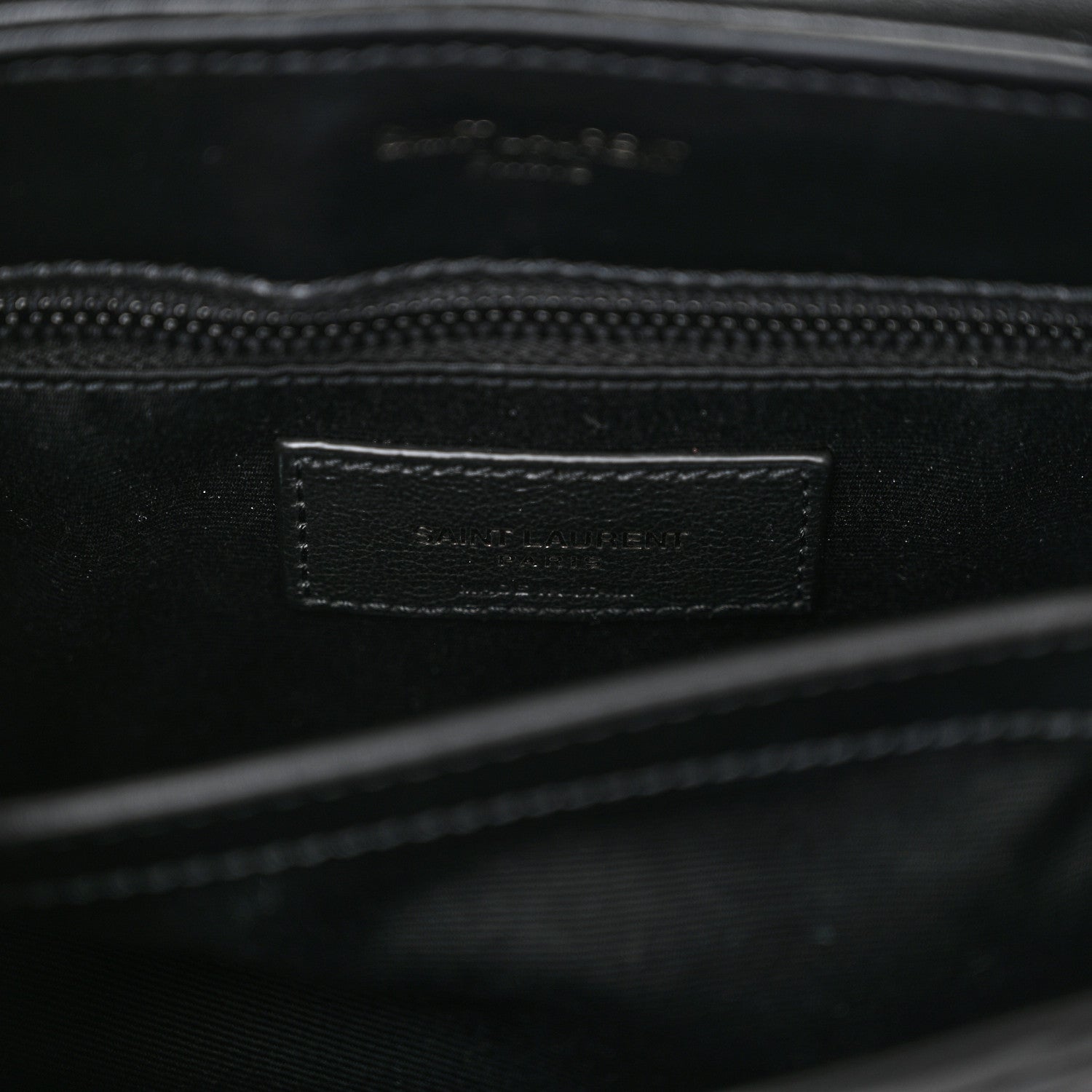 Saint Laurent Calfskin Y Quilted Monogram Monochrome Toy Loulou Crossbody Bag Black 6 of 9