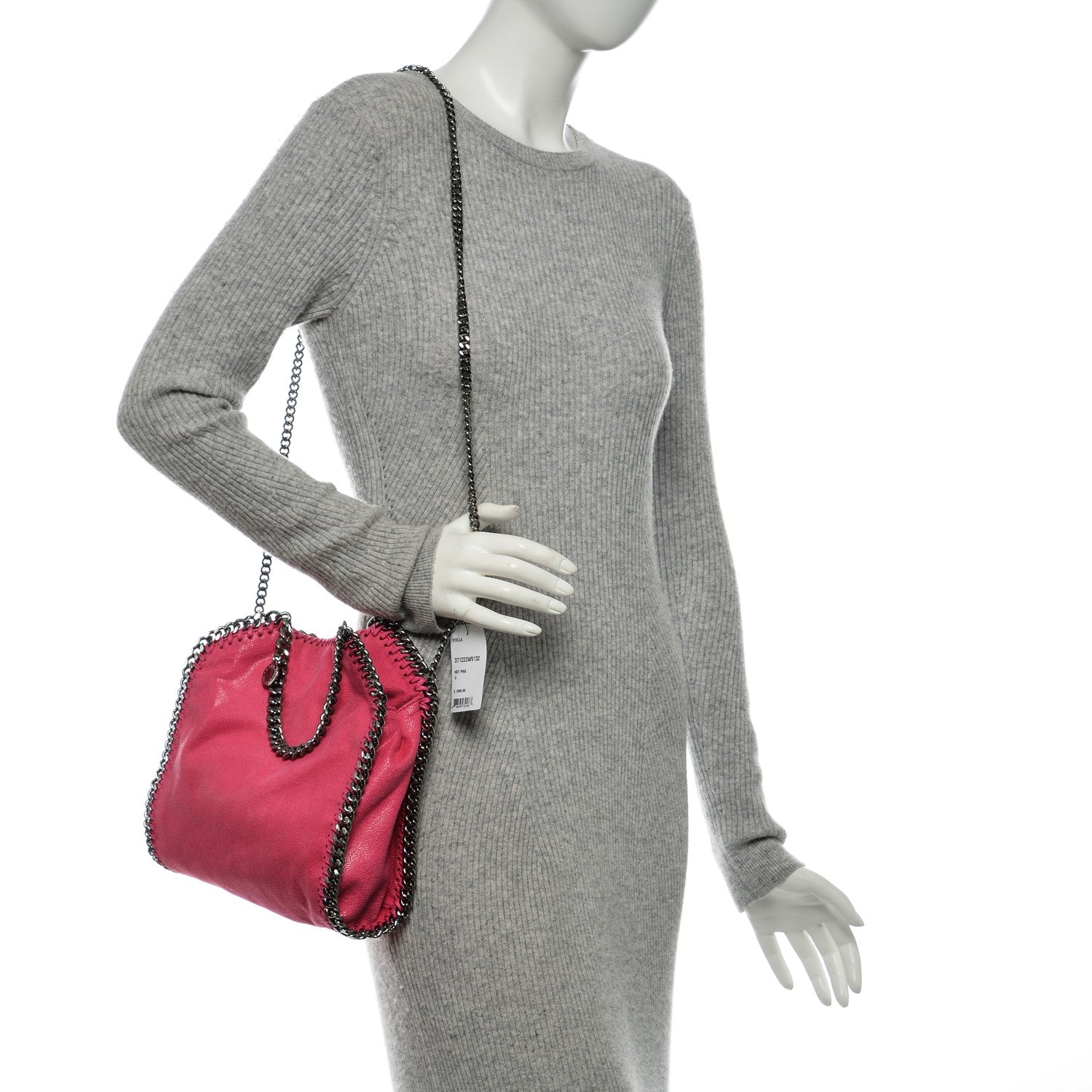 Stella McCartney Shaggy Deer Mini Falabella Fold Over Tote Hot Pink 2 of 5