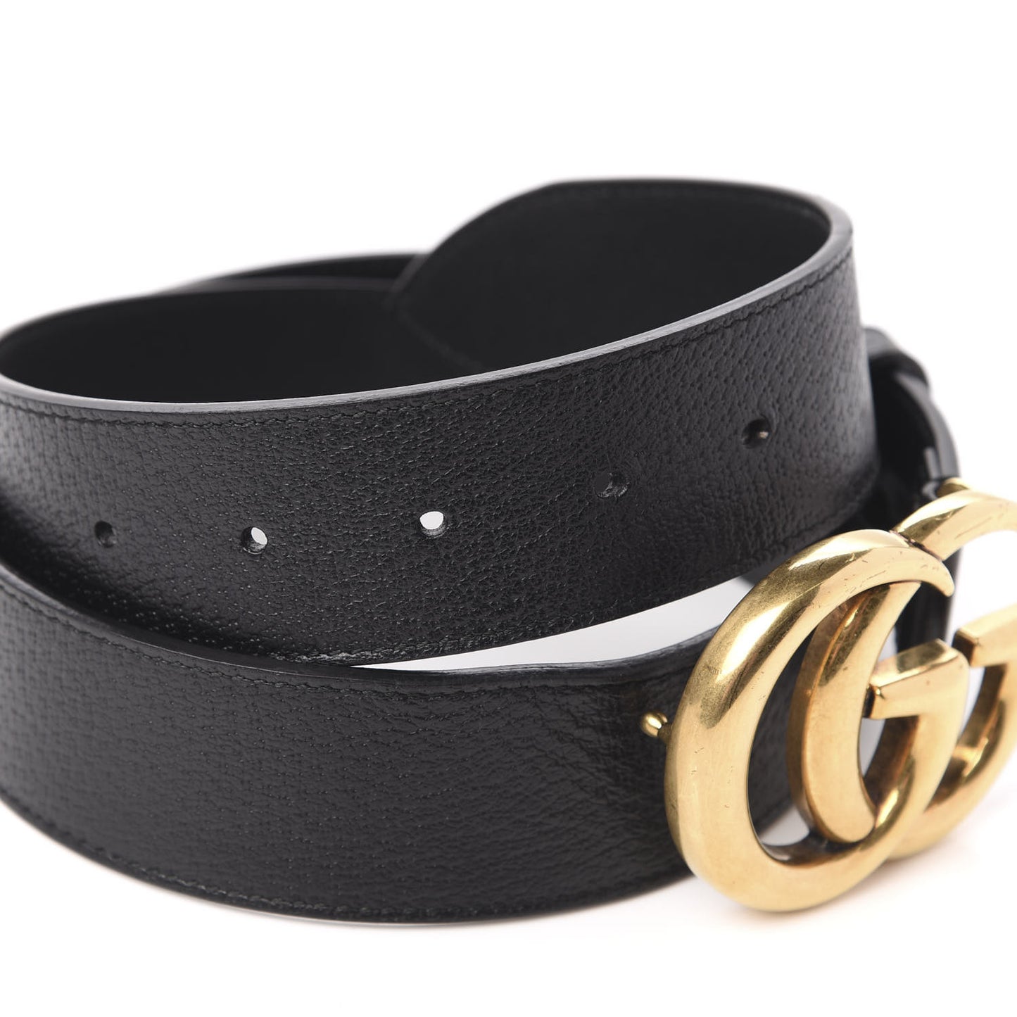 Textured Calfskin Double G 40mm Belt 85 34 Black