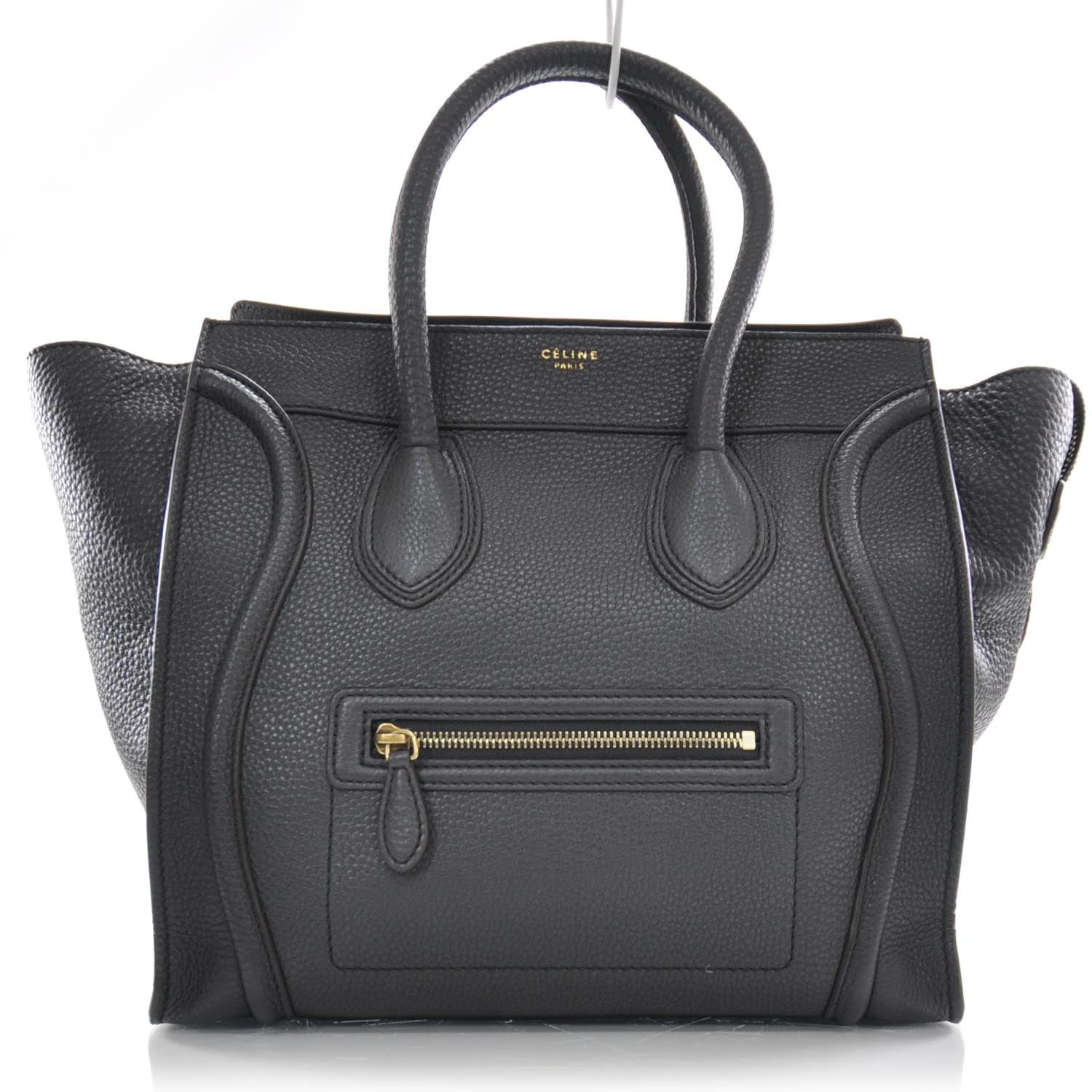 Celine Pebbled Leather Mini Luggage Bag Anthracite 1 of 9