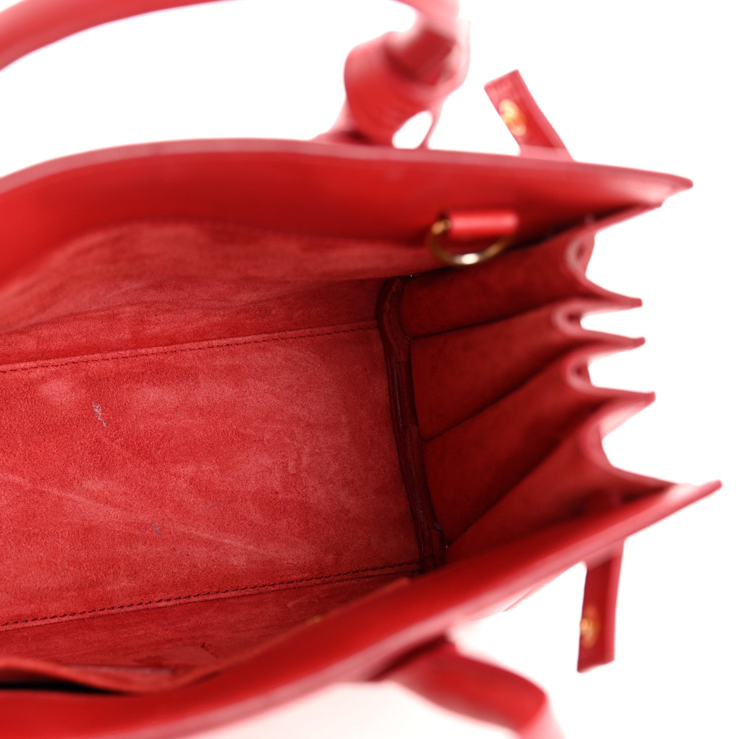 Saint Laurent Calfskin Nano Sac De Jour Lipstick Red 8 of 27
