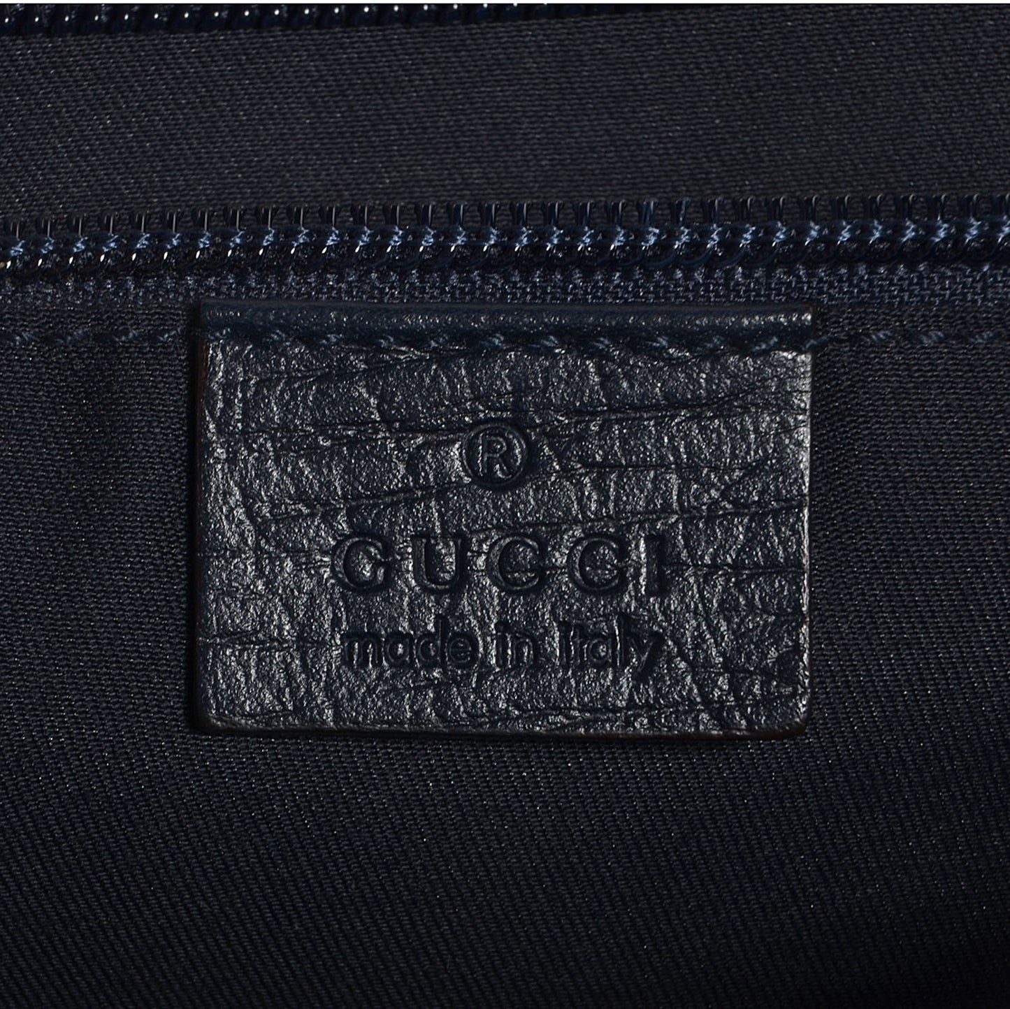 GG Plus Monogram Vintage Web Large Flap Messenger Bag Beige Navy Blue