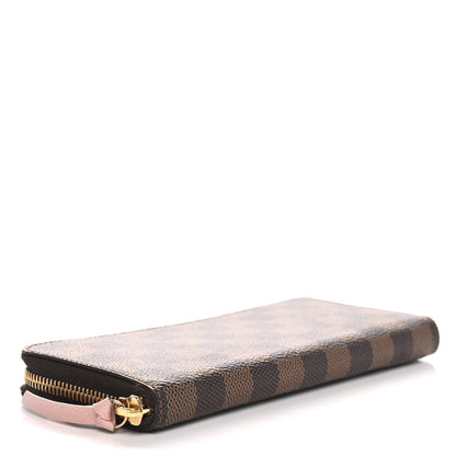 Louis Vuitton Damier Ebene Clemence Wallet Rose Ballerine 4 of 8