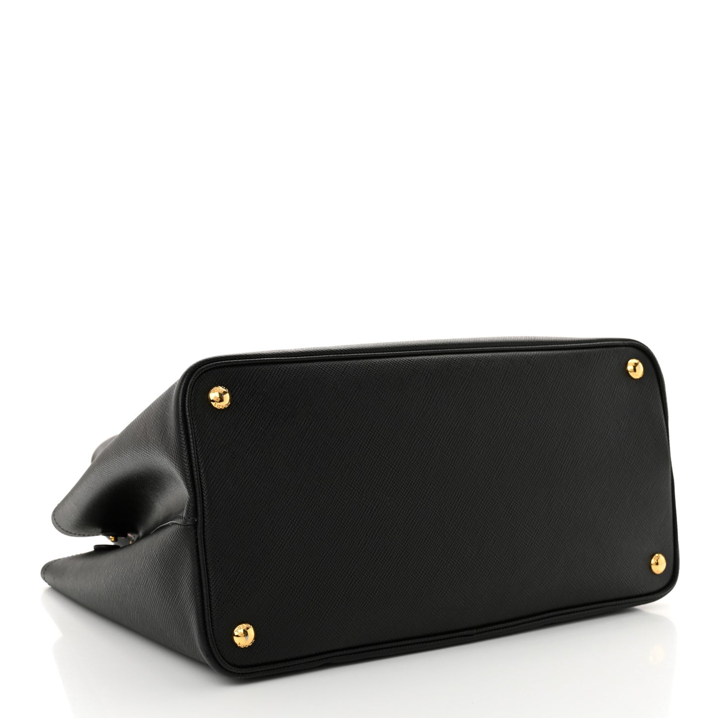 Saffiano Cuir Medium Double Bag Black Fuoco
