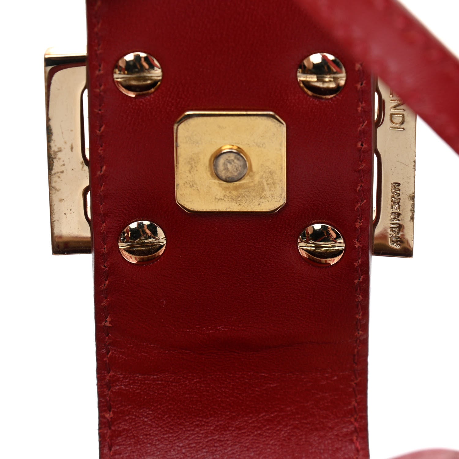 Fendi Zucchino Vitello Mini Sporty Beige Rosso 11 of 11