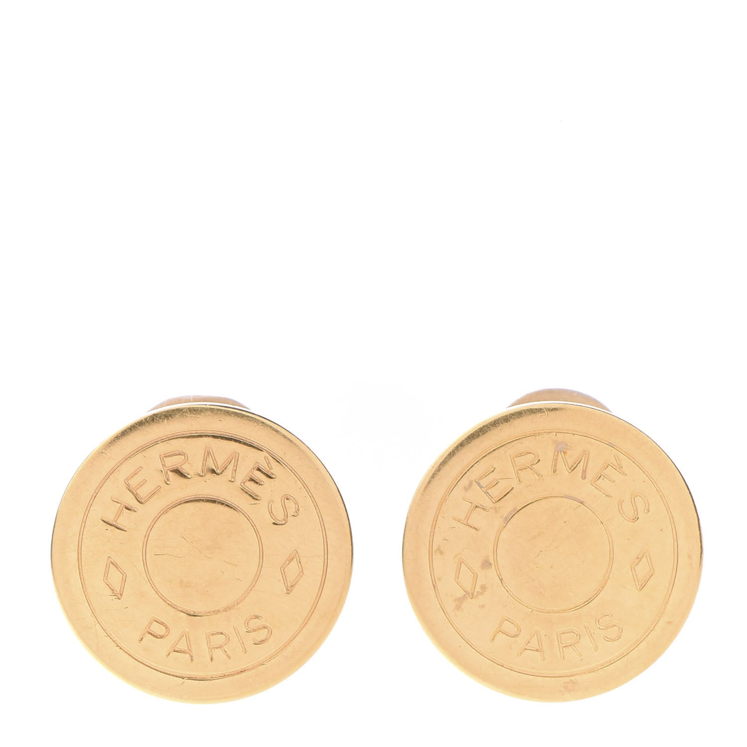 Hermes Clou De Selle Clip On Earrings Gold 1 of 4