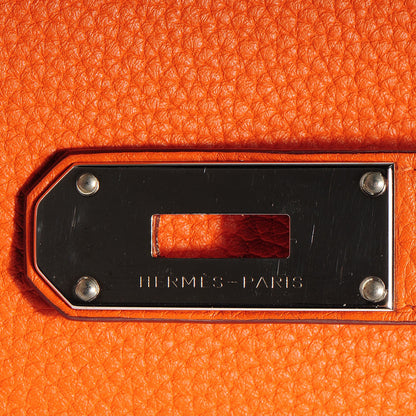 Hermes Taurillon Clemence Jypsiere 34 Orange 12 of 22