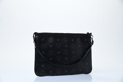 MCM Visetos Liz Shopper Tote Pouch Black 3 of 8