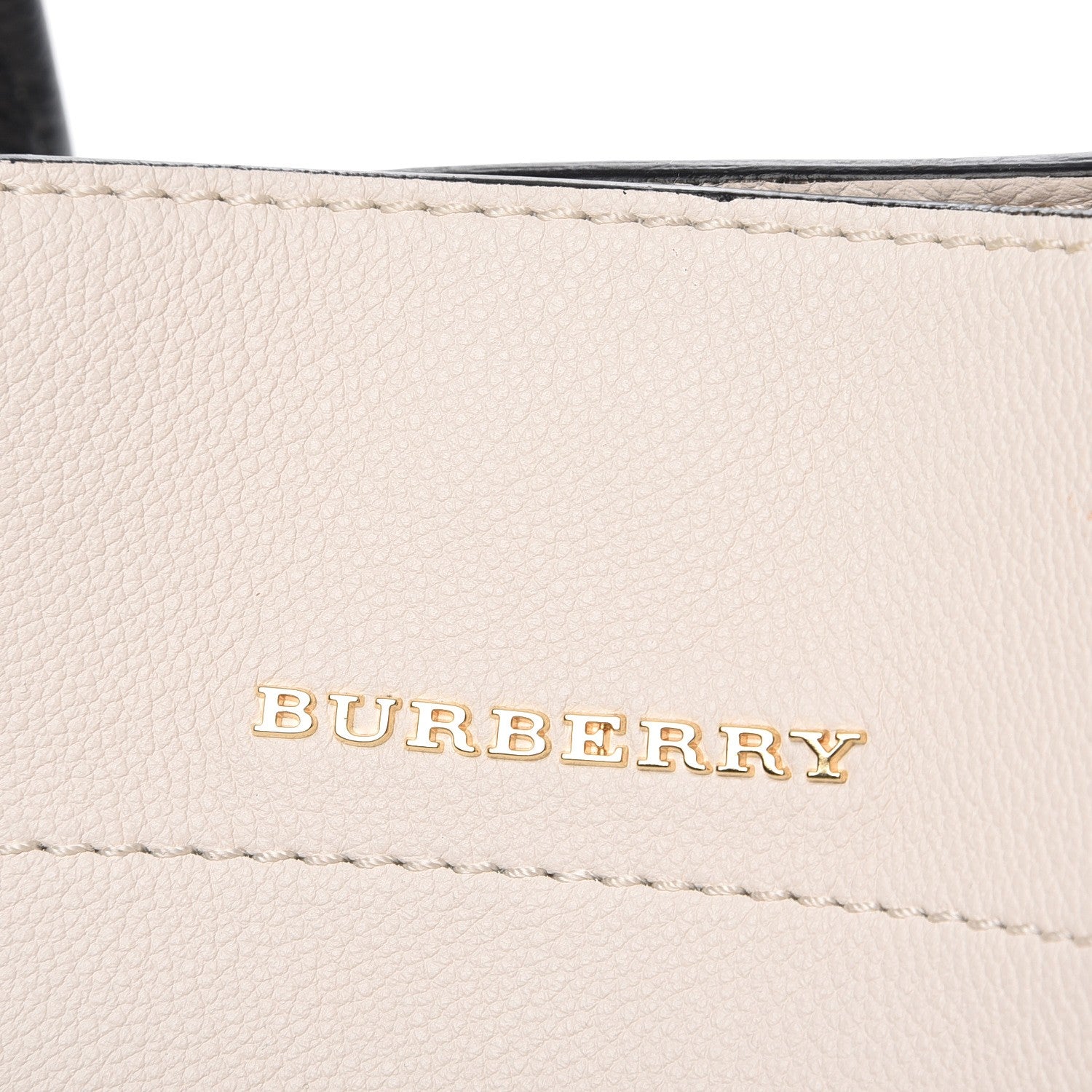 Burberry Grainy Calfskin Small Milton Satchel Natural Black 7 of 10
