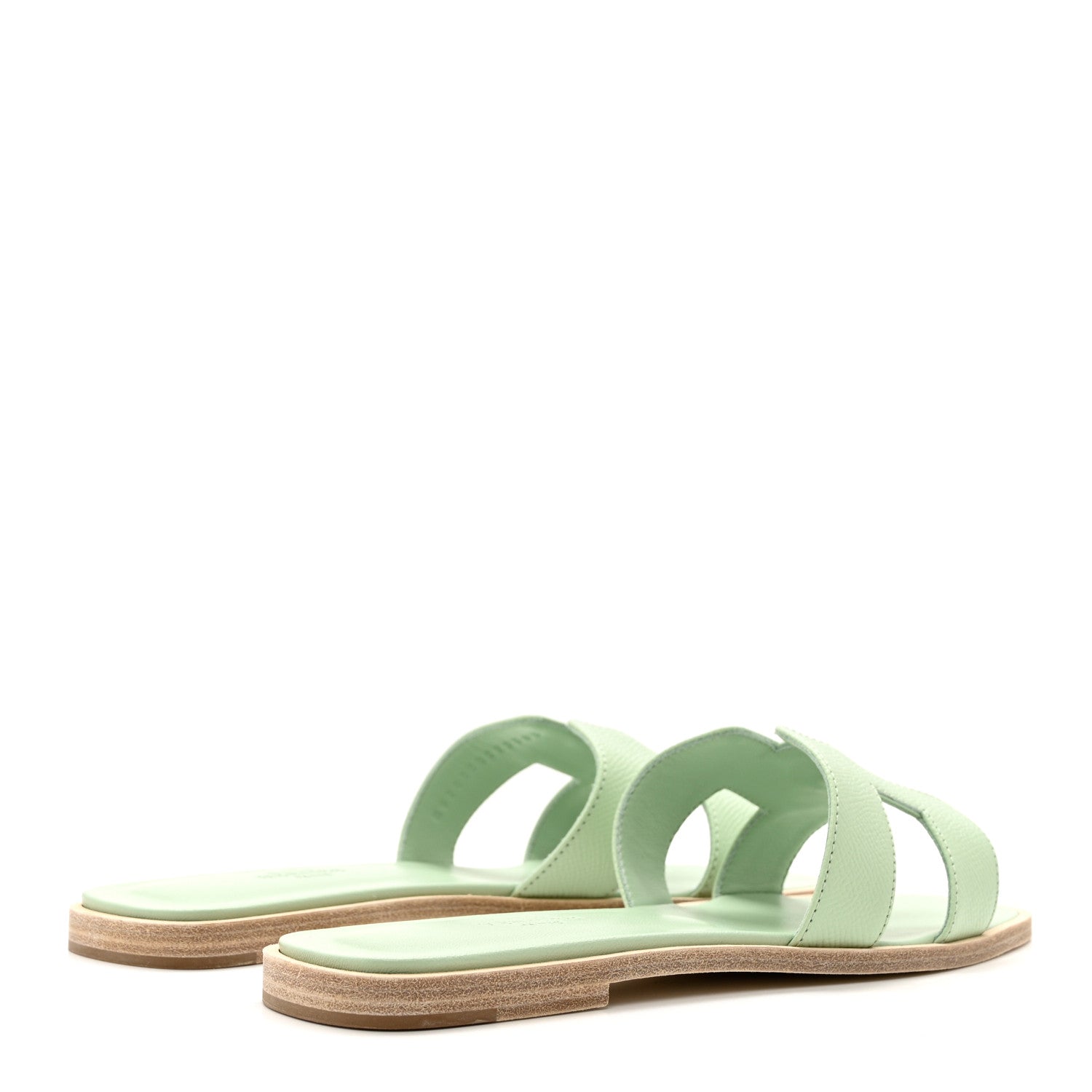 Hermes Epsom Oran Sandals 38 Vert Jade 4 of 9