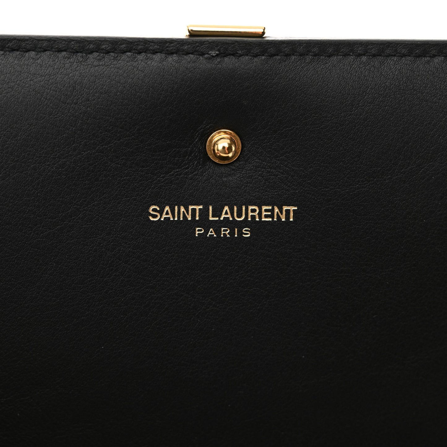Calfskin Classic Y Ligne Chain Wallet Black