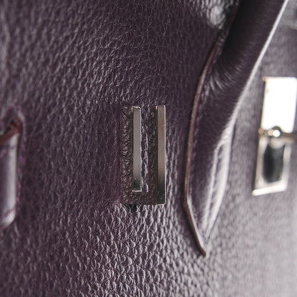 Hermes Taurillon Clemence Birkin 35 Raisin 42 of 58