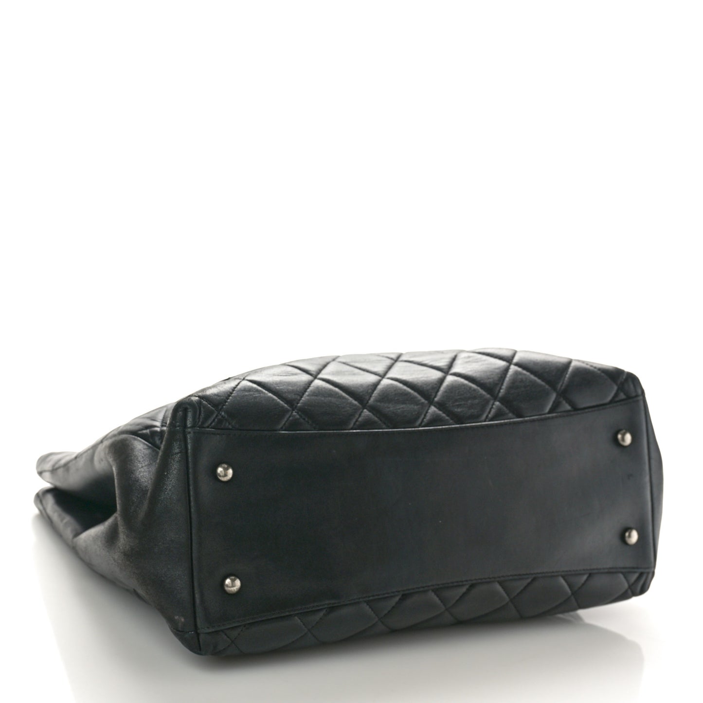 Lambskin Quilted Trendy CC Tote Black