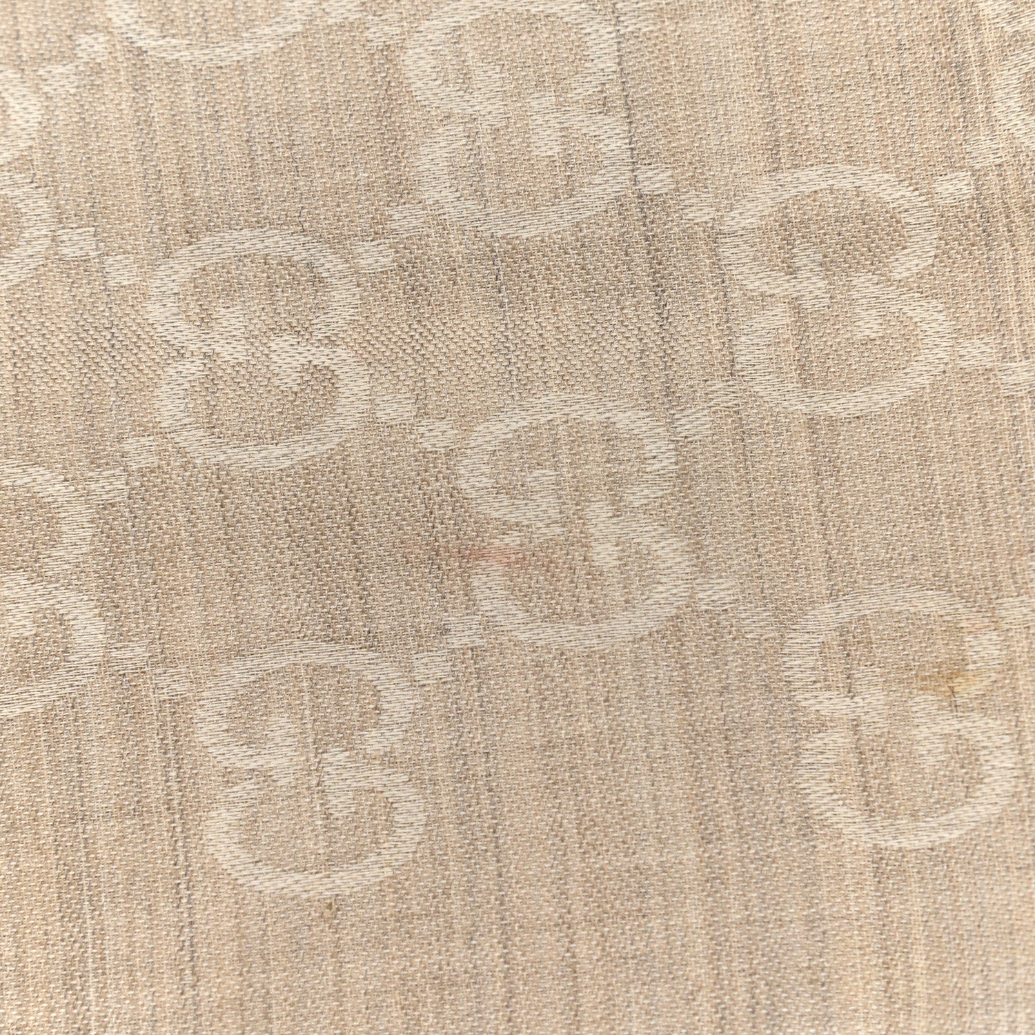 Gucci Wool Silk GG Monogram GGNat Scarf Sand 5 of 5