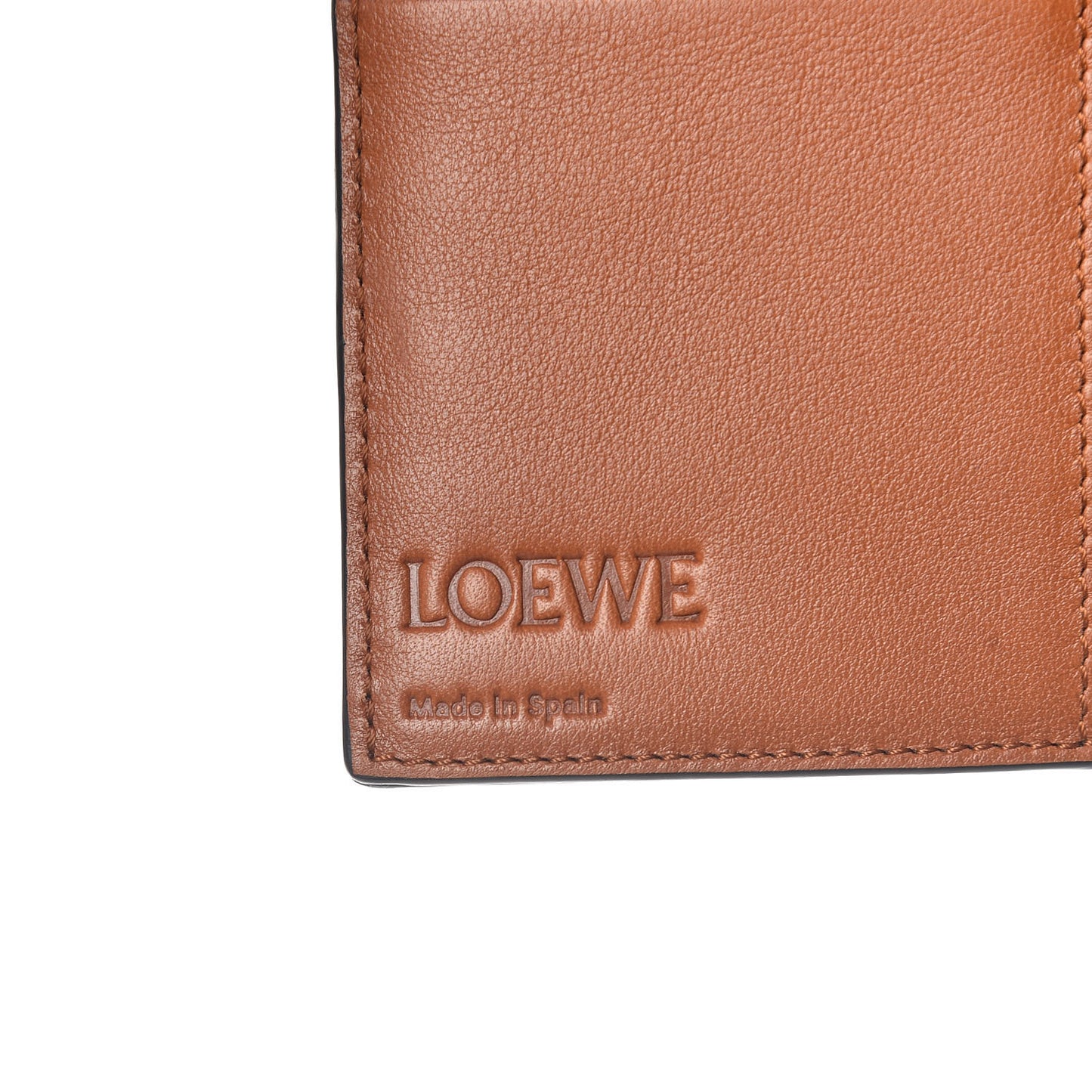 Grained Calfskin Large Vertical Wallet Steel Blue Tan